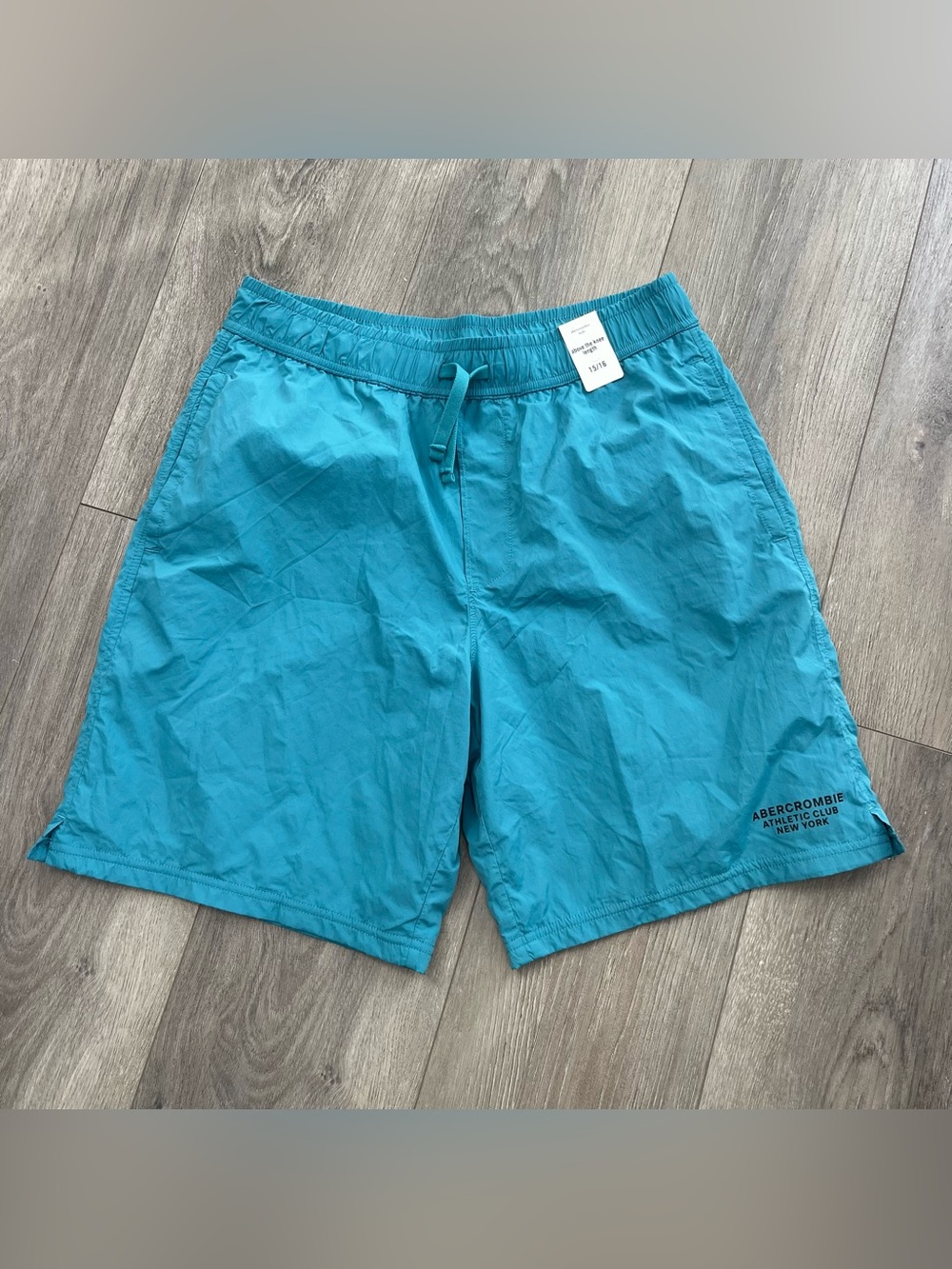 Abercrombie Kids YPB Athletic Shorts Boys 15/16 NWT Teal Turquoise